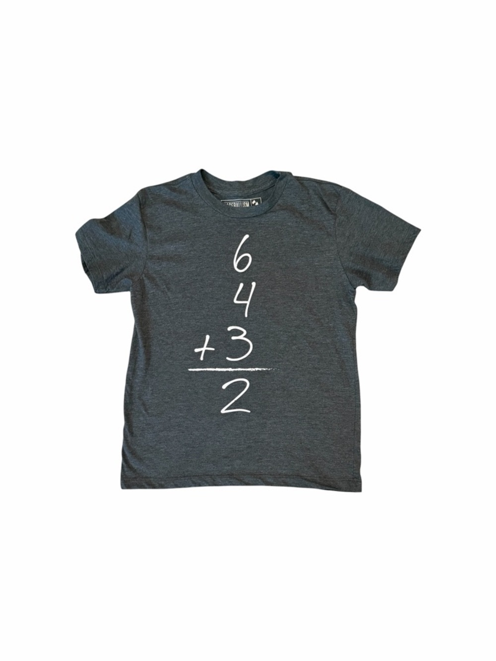 Kids Baseballism Charcoal Double Play Tee